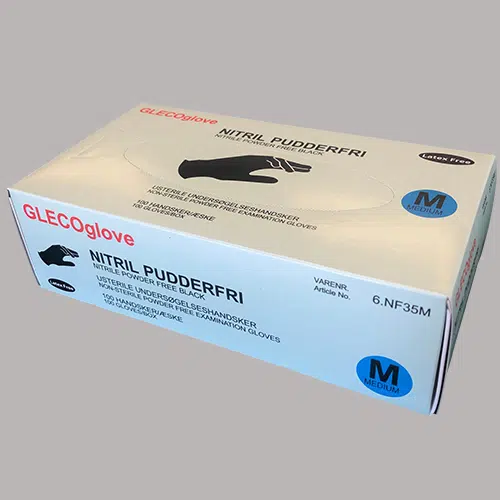 Nitrilhandsker Sensitive, Sort, 100 stk