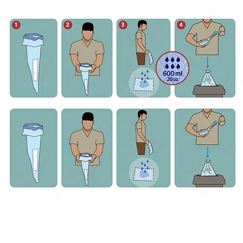 Urinposer, 18x40cm, 600ml, 20 stk.